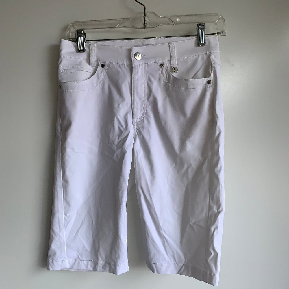 GOLFINO Bermuda Golf Shorts Size Small White
